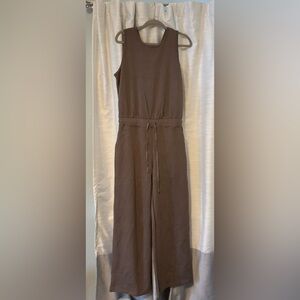 Sleeveless Brown Jumpsuit